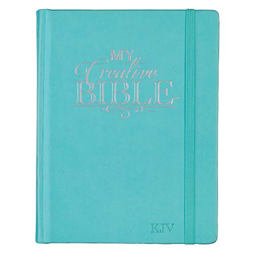 KJV Holy Bible, My Creative Bible, Faux Leather Hardcover - Ribbon Marker, King James Version, Teal w/Elastic Closure (My Creative Bible KJV)