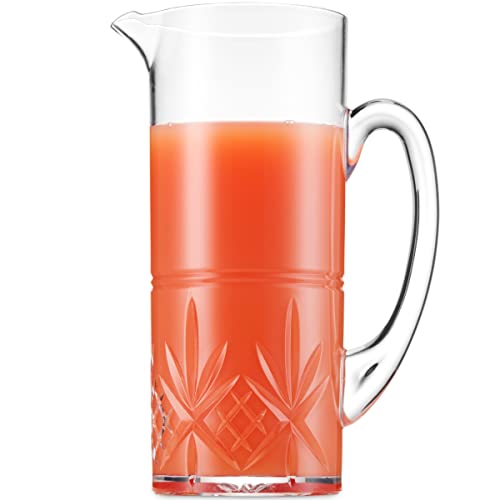 acrylic pitcher zak - Godinger Pitcher, Acrylic Water Pitcher with Handle, Water Jug, Shatterproof and BPA Free - Dublin Collection, 1.7L