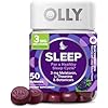 OLLY Sleep Gummy, Occasional Sleep Support, 3 mg Melatonin, L-Theanine, Chamomile, Lemon Balm, Sleep Aid, Blackberry, 50 Count