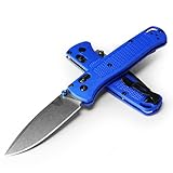 Benchmade - Bugout 535 EDC Knife with Blue Grivory Handle (535)