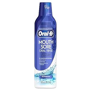 Oral-B Mouth Sore Mouthwash Special Care Oral Rinse, Hydrogen Peroxide Mouthwash, 16 fl oz, Mouthwash Alcohol Free