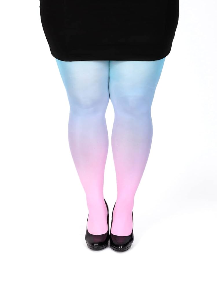 : Unicorn Ombre Plus Size Tights for Women Pastel Goth Clothing  Pink Turquise Gift, curvy kawaii adult fashion : Handmade Products