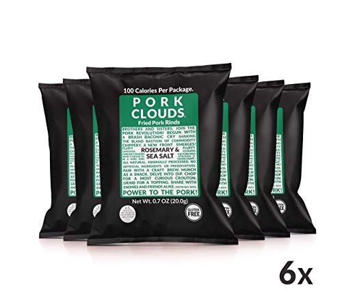 Pork Clouds - 6 Pack (Rosemary & Sea Salt Pork Rinds)