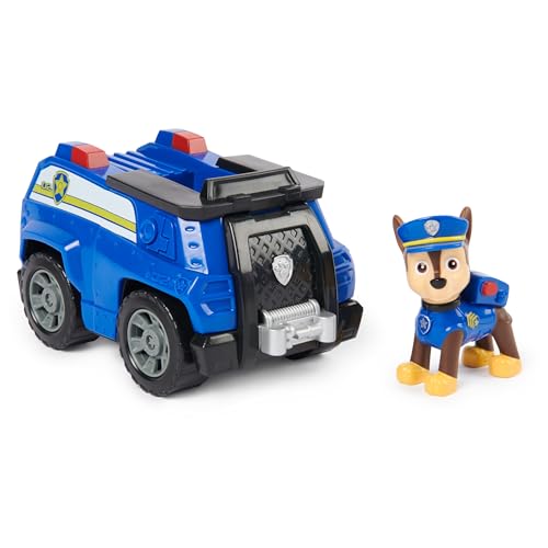 PAW PATROL, Polizei-Fahrzeug mit Chase-Figur (Sustainable Basic Vehicle/Basis Fahrzeug), Spielzeug für Kinder ab 3 Jahren