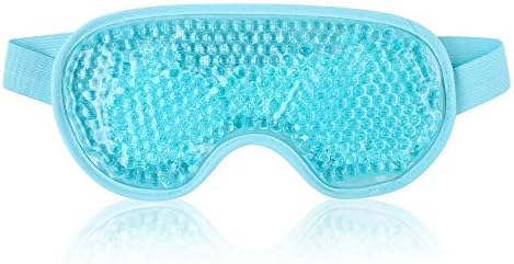 NEWGO Cooling Eye Mask Cold Gel Eye Mask for Eye Puffiness, Tired Eyes, Migraines, Stress, Itchy Eyes, Eye Lid Surgery, Eye Relief Mask for Sleeping, Skin Care, Eye Spa - Blue