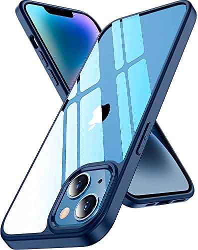 Amozo Ultra Hybrid Camera and Drop Protection Back Case Cover for iPhone 14 (Blue| Polycarbonate)