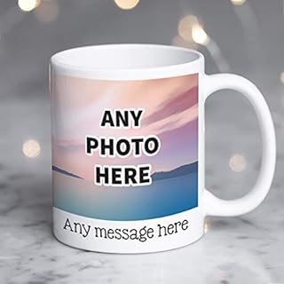 Personalised Mug Cup with text 2 Photos Photo Mugs Personalised 2 Photos Gift Present for Him Her Mum Dad Nan Grandad Sist...