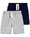 Carter's Baby Boys' 2-Pack Shorts 12 Months, Blue/Gray