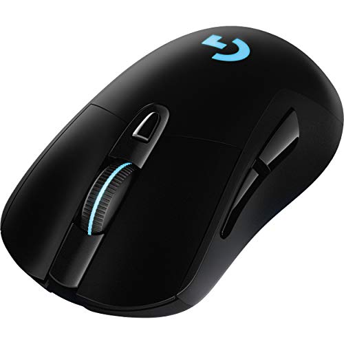 Logitech G703 Lightspeed Gaming Mouse with POWERPLAY Wireless Charging Compatibility, Black