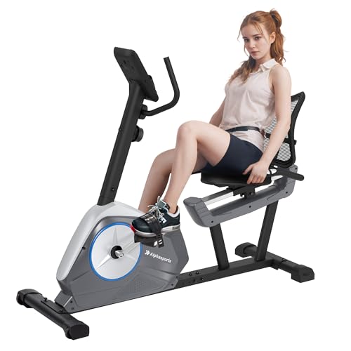 Recumbent Exercise Bike for Adult and Seniors, LET’S CAMP Stationary Bike,350 lbs Capacity,16-level Magnetic Resistance and Comfortable Adjust Seat