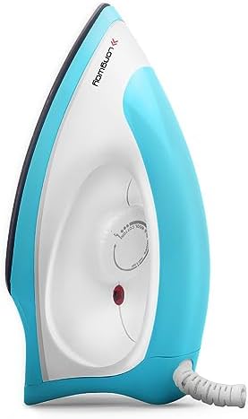 Longway Kwid Light Weight Non-Stick Teflon Coated Dry Iron, Electric Iron for Clothes | 1 Year Warranty| (1100 Watt, Blue)