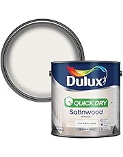 Dulux Quick Dry Satinwood Paint For Wood And Metal, Pure Brilliant White, 2.5 L