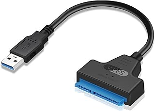 Adaptateur SATA vers USB USB 3.0 vers 2,5" - Adaptateur externe SATA III vers USB et câble pour disque dur SSD/HDD de 2,5"