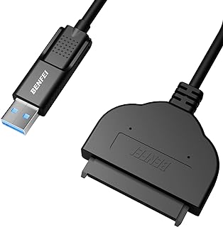 BENFEI Adaptateur USB vers SATA, 2-en-1 USB 3.0 / USB C vers SATA III Adaptateur de Disque Dur, Compatible pour Disque Dur...