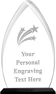 Three Shooting Stars Acrylic Award, 6.75" H Personalized Acrylic Award Trophy with Custom Engraving Prime