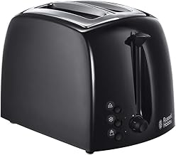 Russell Hobbs Textures 2 Slice Toaster (Extra Wide Slots, 6 Browning levels, Frozen, cancel & reheat function with indicat...