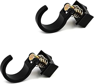 VanEssential Venture L-Track Spring Loaded Adjustable Gear Hook - Black - 2 pcs