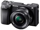 Sony Alpha a6400 Mirrorless Camera: Compact APS-C Interchangeable Lens Digital Camera with Real-Time Eye Auto Focus, 4K Video, Flip Screen & 16-50mm Lens - E Mount Compatible - ILCE-6400L/B, Black