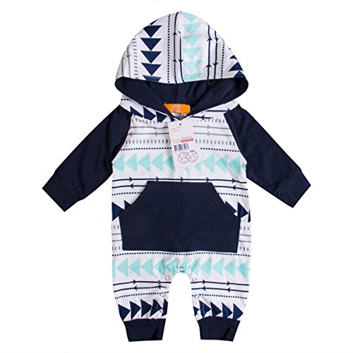 Emmababy Baby Boys Girls Jumpsuit Hoodie Romper Outfit Long Sleeve Creepers Bodysuit...