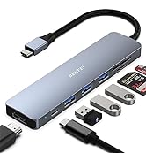 BENFEI USB C HUB 7in1, USB C HUB Multiport Adapter with USB-C to HDMI, USB-C to SD/TF Card Reader...