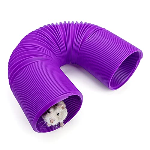 Niteangel Small Pet Fun Tunnel, 39 x 4 inches - Fit Adult Ferrets and Rats (Purple)