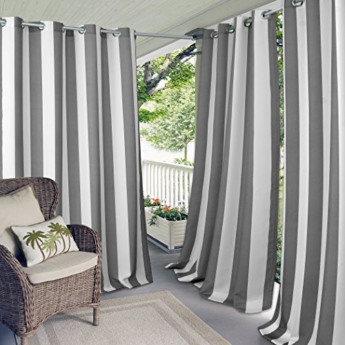 Gazebo striped outdoor curtains