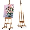 VISWIN Premium H Frame Easel 75" to 146"H, Hold Canvas to 93", Solid Beech Wood Large Artist Easel for Painting Canvas, Studio Floor Easel Stand with Storage Tray, Wheel, Wooden Art Easel for Adult-N