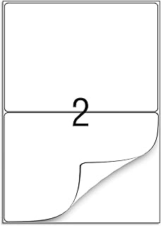 210 x 148 mm, 100 Sheet, 2 per page labels, Address Labels Self-Adhesive Labels A4 Shipping Labels Mailing Printer Labels,...