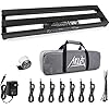 AKLOT Guitar Pedal Board with Built-in Power Supply Guitars Effect Pedalboard Aluminium Alloy Power Supply 19" x 5" with Bag, Pedal Cable