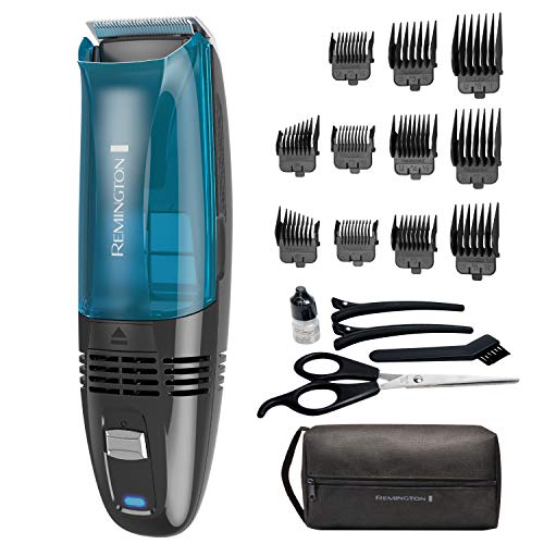 Remington Hc6550 Cordless Vacuum Haircut Kit, Vacuum Beard Trimmer, Hair Clippers for Men, 18Piece