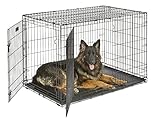 MidWest Homes for Pets Newly Enhanced Double Door iCrate Dog Crate, Includes Leak-Proof Pan, Floor Protecting Feet, Divider Panel & New Patented Features