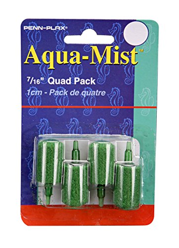 aquarium air stones - Penn-Plax AS6Q 4-Pack Aqua Mist Air Stone Cylinder Aerator for Fish Tank | Easy to Install to Your Pump | Aerates Your Tank