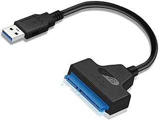 Aolirot Adaptateur USB 3.0 vers SATA Adaptateur usb sata pour disques durs externes et internes Adaptateur SSD/HDD 2,5" UA...