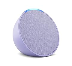 Amazon Echo Pop (newest model), Full sound compact smart speaker with Alexa, Lavender Bloom