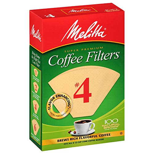 able brewing kone coffee filter - Melitta #4 Cone Coffee Filters, Natural Brown, 100 Count (Pack of 6, 600 Total Filters)