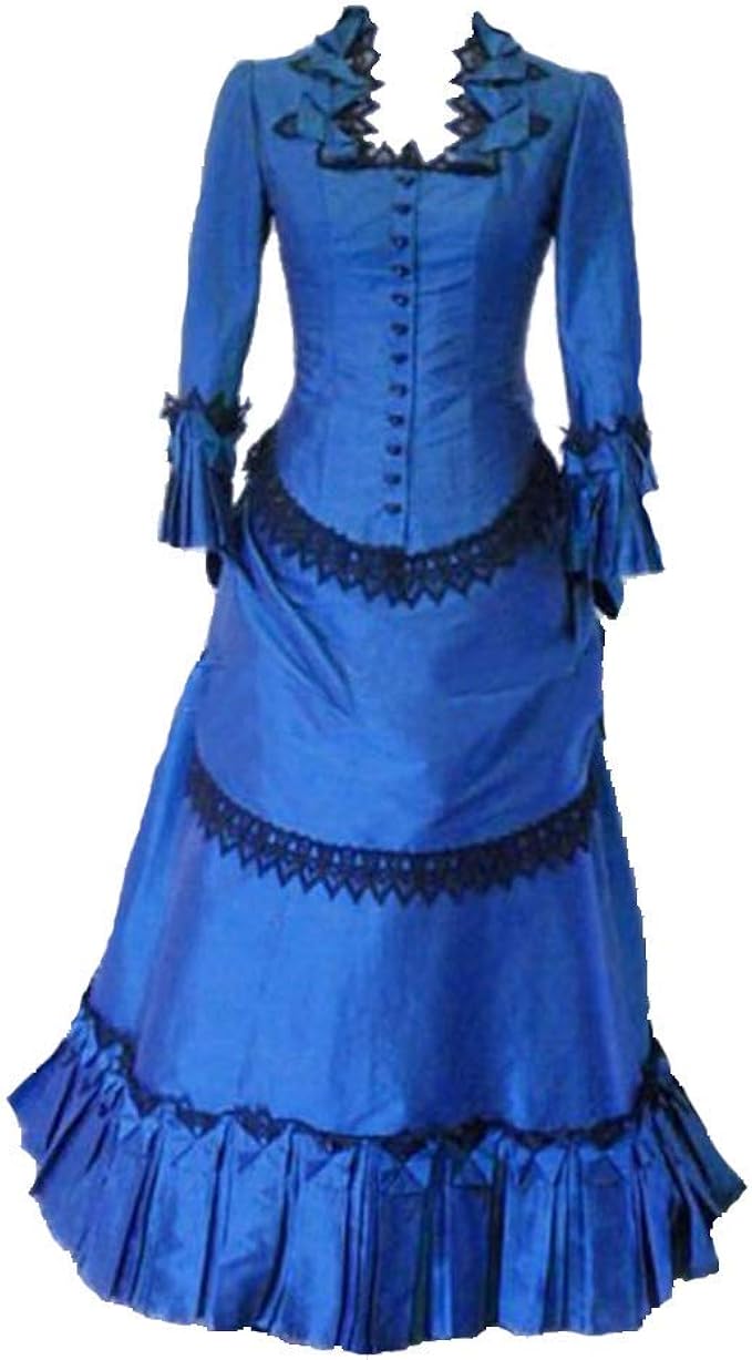 Victorian Dresses | Victorian Ballgowns | Victorian Clothing Steampunk Victorian Gothic Cosplay Costume Victorian Bustle Dress Gown Costume Edwardian Dress  AT vintagedancer.com