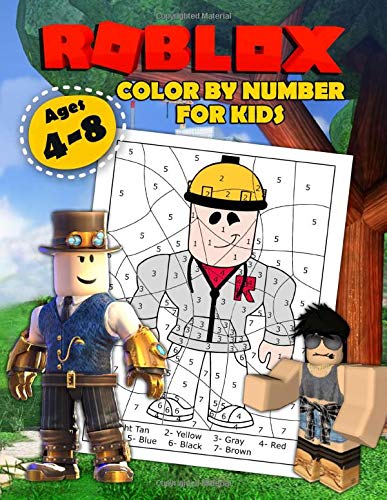 Buy Roblox Color By Number For Kids Ages 4-8: Perfect Color By Number ...