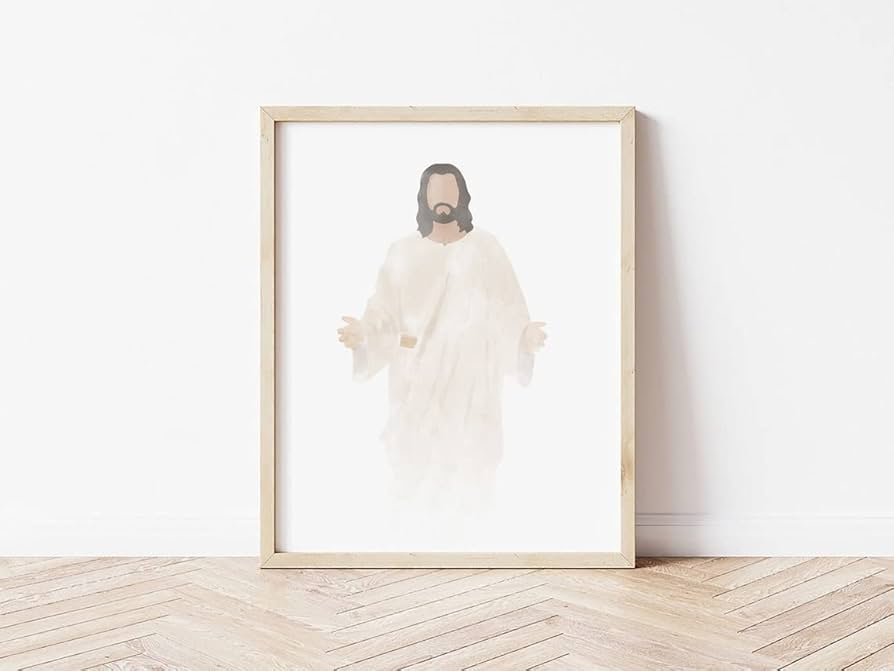 Amazon.Com: Christ'S Embrace, Jesus Portrait, Jesus Painting, Jesus Art,  Jesus Wall Art, Jesus Picture, Jesus Watercolor, Home Decor, Lds Art,  Printable, 12X18 Inch: Posters & Prints