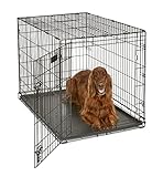 MidWest Homes for Pets Newly Enhanced Single Door iCrate Dog Crate, Includes Leak-Proof Pan, Floor Protecting Feet, Divider Panel & New Patented Features