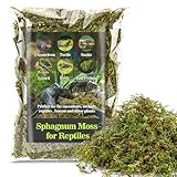 Sukh Sphagnum Moss for Reptiles - Terrarium Moss for Reptiles Peat Moss for Reptiles Habitat Bedding Moss for Snakes Turtle Frog Gecko and Other Reptiles Substrate (3, Ounces)