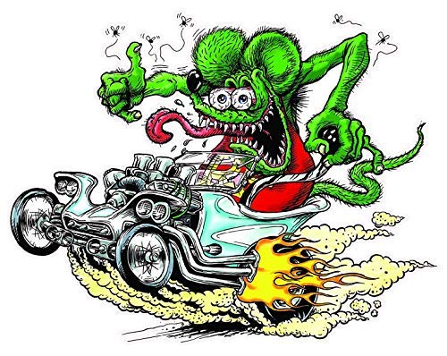 rat fink decals - Rat Fink T-Bucket Sticker