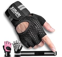 SIMARI Breathable Workout Gloves for Men Women, Padded Weight Lifting Gloves with Wrist Wraps Support, Full Palm Protection…