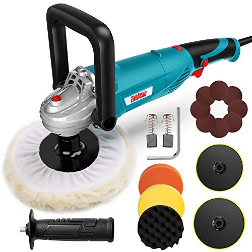 buffer waxer polisher - ENEACRO Polisher, Rotary Car Buffer Polisher Waxer, 1200W 7-inch/6-inch Variable Speed 1500-3500RPM, Detachable Handle Perfect for Boat,Car Polishing and Waxing