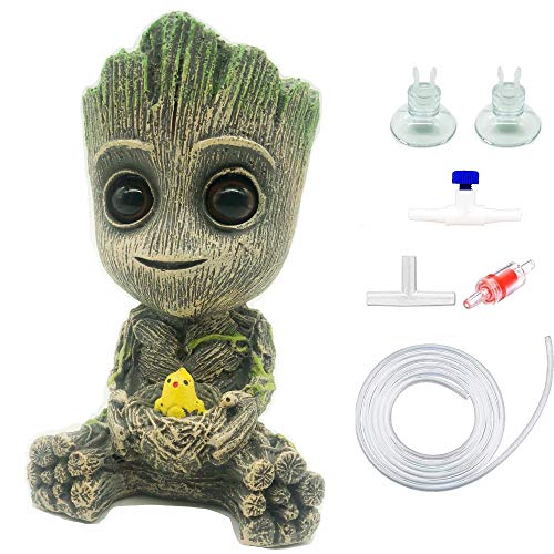 aquarium air stones - AnxunJim Aquarium Groot Air Bubbler Decorations Fish Tank Air Stone Set