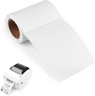 100 Large Self Adhesive Address Labels On a Roll, 90 x 120mm, White