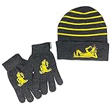 Fortnite Big Boys Peely Banana Beanie Hat and Gloves Set (Grey)