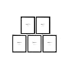 Amazon Basics Rectangular Photo Picture Frame, 8" x 10", Pack of 5, 11.22 x 9.21 inches, Black