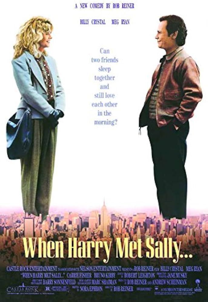 : Póster de la película When Harry Met Sally (27 x 40 pulgadas -   in x  in) (1989) - (Billy Crystal) (Meg Ryan) (Carrie Fisher)  (Bruno Kirby) (Steven Ford) (Lisa