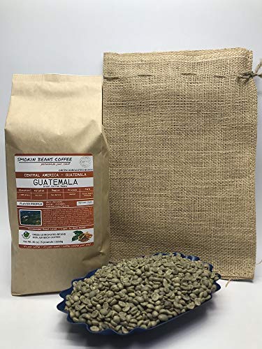 arabica unroasted coffee beans - 5 Pounds – Central American - Guatemala – Unroasted Arabica Green Coffee Beans – Grown in San Marcos Region – Altitude 1800M – Drying/Milling Process Washed – Finca Nueva Granada - Includes Burlap Bag