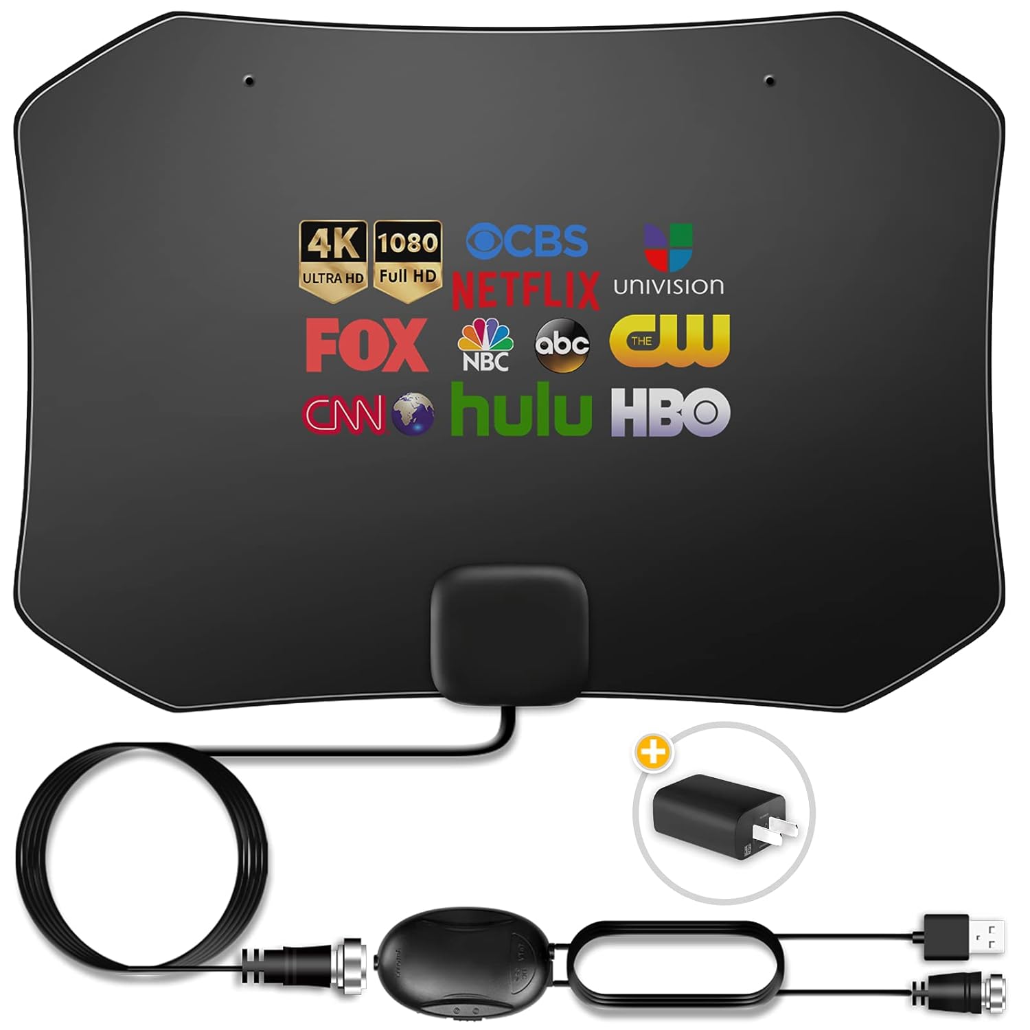 Digital TV Antenna 150 Miles Amplifier Signal Booster Indoor Long Range HDTV